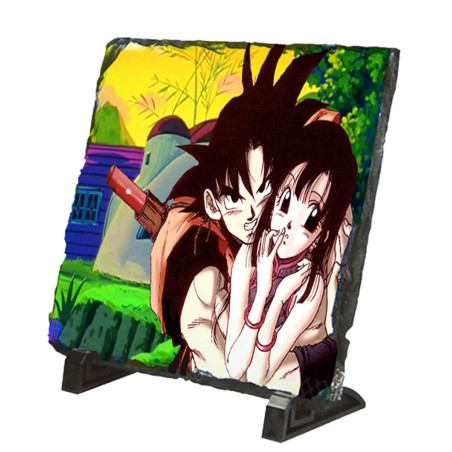 PLACA PIZARRA goku y chichi anime shonen dragon ball z portafotos portafoto