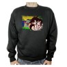 SUDADERA NEGRA goku y chichi anime shonen dragon ball z adulto poliester algodón personalizada