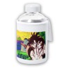 BIDON CRISTAL CON FUNDA SOFT SHELL goku y chichi anime shonen dragon ball z tapon seguridad botella