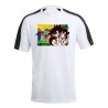 CAMISETA TÉCNICA FRANJA MANGAS NEGRA goku y chichi anime shonen dragon ball z personalizada