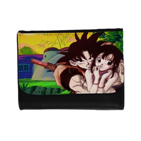 BILLETERA BILLETERO goku y chichi anime shonen dragon ball z unisex negro monedero