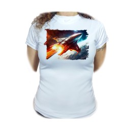 CAMISETA MUJER nave espacio...