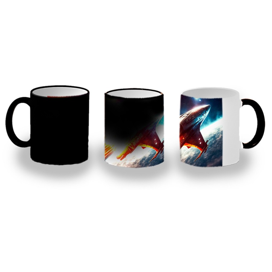 TAZA MÁGICA nave espacio cosmos estrellas planetas ovni uap personalizada