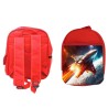 MOCHILA ROJA nave espacio cosmos estrellas planetas ovni uap escolar personalizado