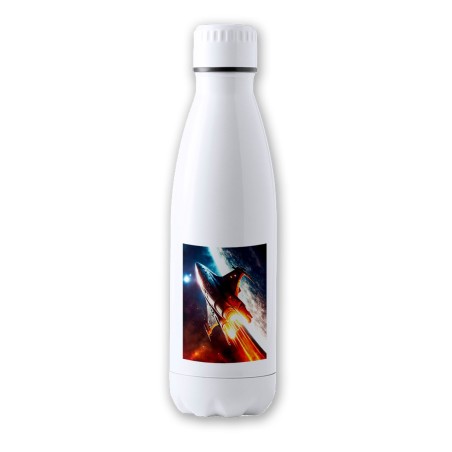 BIDON 700 ML ACERO INOXIDABLE nave espacio cosmos estrellas planetas ovni uap tapon seguridad botella