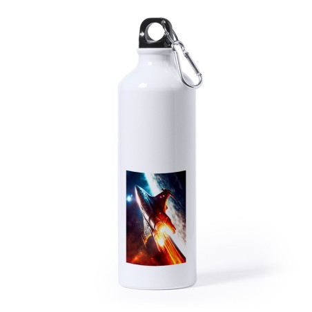 BIDON GRANDE 800 ML ACERO INOXIDABLE nave espacio cosmos estrellas planetas ovni uap deporte deportivo mosqueton botella