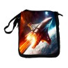 BANDOLERA REPORTERO MEDIANA BOLSO nave espacio cosmos estrellas planetas ovni uap bolsa mochila hombro