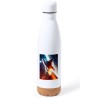 BIDON 750 ML ACERO INOXIDABLE ADORNO DE CORCHO nave espacio cosmos estrellas planetas ovni uap tapon botella