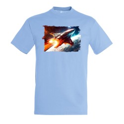 CAMISETA AZUL CIELO nave...