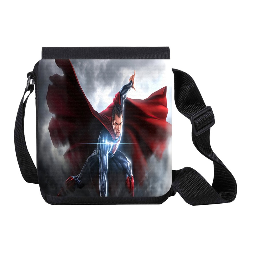 BANDOLERA PEQUEÑA superhombre superheroe hombre con capa bolso personalizada