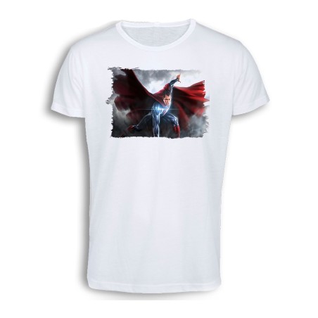 CAMISETA TACTO ALGODÓN superhombre superheroe hombre con capa cómoda personalizada