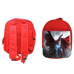 MOCHILA ROJA superhombre...