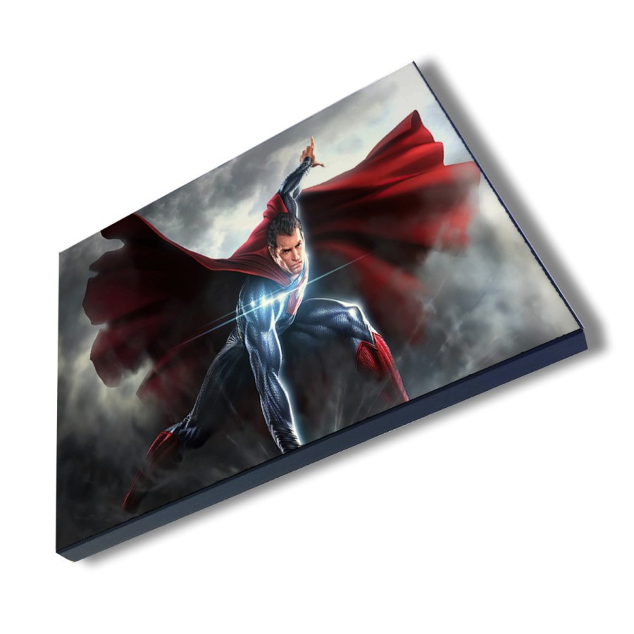 PANEL FOTOGRÁFICO DECORATIVO superhombre superheroe hombre con capa cuadro acabado brillante elegante pared