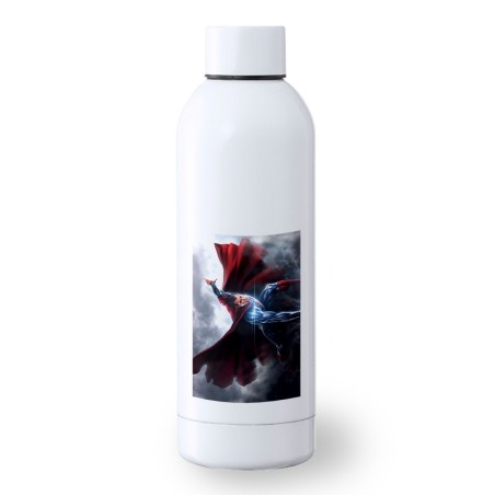 BIDON 500 ML ACERO INOXIDABLE superhombre superheroe hombre con capa deporte deportivo botella senderismo