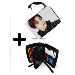 PACK MOCHILA Y ESTUCHE one piece nuevos younkous buggy shanks teach luffy material escolar