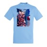 CAMISETA AZUL CIELO luffy gear five 5 vs goku ultra instinto limit breaker moda verano personalizada