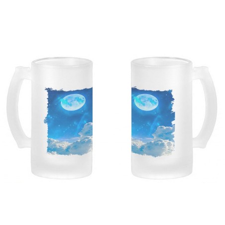 JARRA CERVEZA CRISTAL dracule mihawk castillo espadachín one piece zoro esmerilada esmerilado 500ml