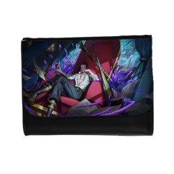 BILLETERA BILLETERO dracule mihawk castillo espadachín one piece zoro unisex negro monedero