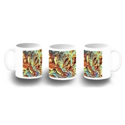 TAZA FOTOLUMINISCENTE luffy gear five 5 vs goku ultra instinto limit breaker BRILLA OSCURIDAD
