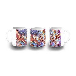 TAZA DE PLASTICO luffy gear five 5 vs goku ultra instinto limit breaker niños personalizada
