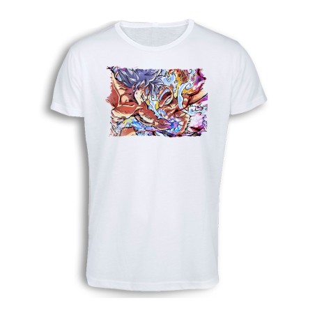 CAMISETA TACTO ALGODÓN luffy gear five 5 vs goku ultra instinto limit breaker cómoda personalizada