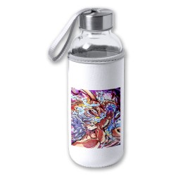 BIDON DE 420 ML CON FUNDA DE NEOPRENO luffy gear five 5 vs goku ultra instinto limit breaker tapon seguridad