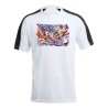 CAMISETA TÉCNICA FRANJA MANGAS NEGRA luffy gear five 5 vs goku ultra instinto limit breaker personalizada