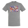 CAMISETA GRIS MEZCLA luffy gear five 5 vs goku ultra instinto limit breaker moda verano personalizada