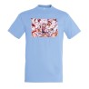 CAMISETA AZUL CIELO one piece luffy forma gear 5 hito no mi pirata nika moda verano personalizada
