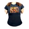 CAMISETA NEGRA MUJER one piece personajes saga piratas trafalgar zoro oferta personalizada
