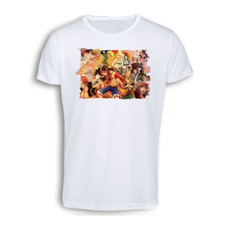 CAMISETA TACTO ALGODÓN one piece personajes saga piratas trafalgar zoro cómoda personalizada