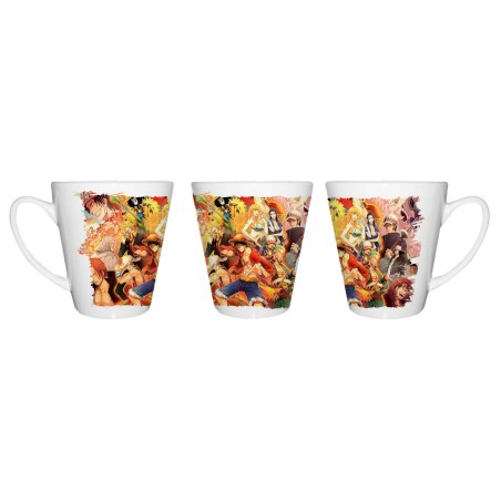 TAZA CÓNICA one piece personajes saga piratas trafalgar zoro conica personalizada