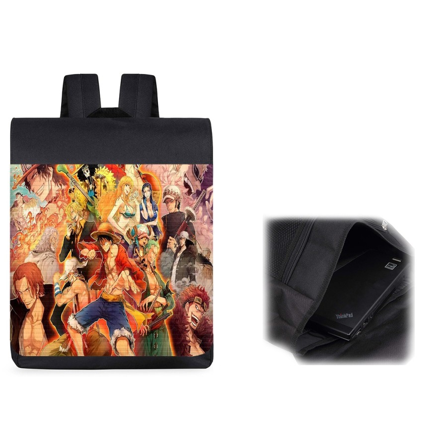 PACK MOCHILA Y ESTUCHE one piece personajes saga piratas trafalgar zoro material escolar