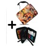 PACK MOCHILA Y ESTUCHE one piece personajes saga piratas trafalgar zoro material escolar