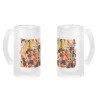 JARRA CERVEZA CRISTAL one piece personajes saga piratas trafalgar zoro esmerilada esmerilado 500ml