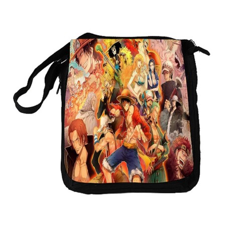 BANDOLERA REPORTERO MEDIANA BOLSO one piece personajes saga piratas trafalgar zoro bolsa mochila hombro