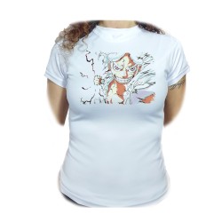 CAMISETA MUJER luffy nika one piece mugiwara rey pirata transformacion moda personalizada
