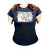 CAMISETA NEGRA MUJER luffy nika one piece mugiwara rey pirata transformacion oferta personalizada