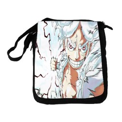 BANDOLERA REPORTERO MEDIANA BOLSO luffy nika one piece mugiwara rey pirata transformacion bolsa mochila hombro