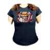 CAMISETA NEGRA MUJER luffy nika recompensa one piece mugiwara rey pirata oferta personalizada