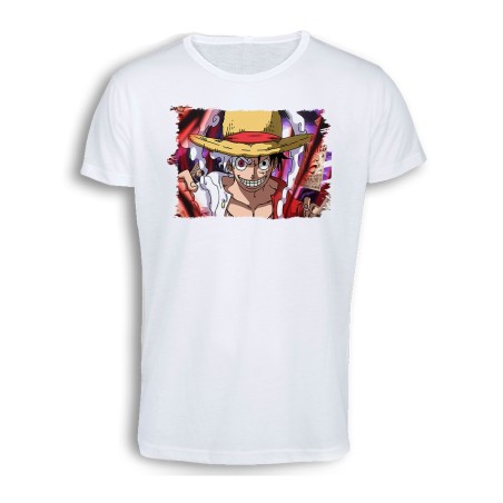 CAMISETA TACTO ALGODÓN luffy nika recompensa one piece mugiwara rey pirata cómoda personalizada