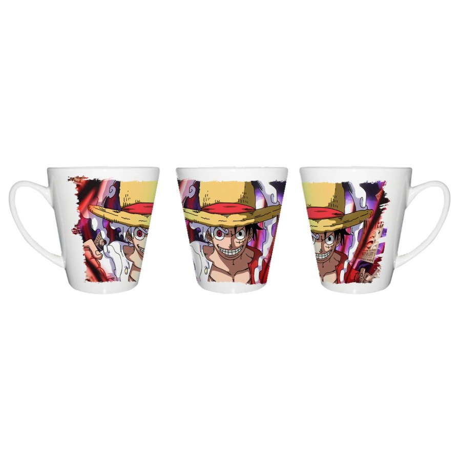 TAZA CÓNICA luffy nika recompensa one piece mugiwara rey pirata conica personalizada