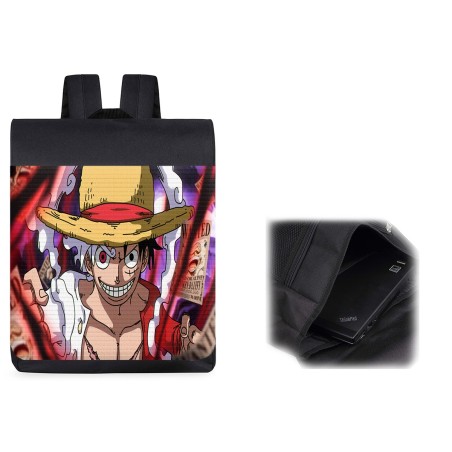 PACK MOCHILA Y ESTUCHE luffy nika recompensa one piece mugiwara rey pirata material escolar
