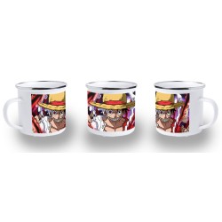 TAZA METALICA luffy nika...