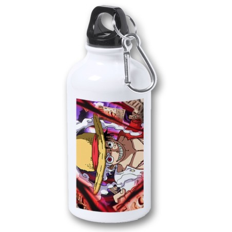 BIDON 400ML METALICO luffy nika recompensa one piece mugiwara rey pirata para viaje y deporte