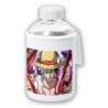 BIDON CRISTAL CON FUNDA SOFT SHELL luffy nika recompensa one piece mugiwara rey pirata tapon seguridad botella