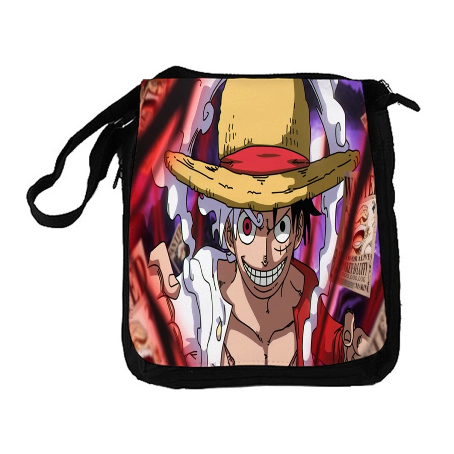 BANDOLERA REPORTERO MEDIANA BOLSO luffy nika recompensa one piece mugiwara rey pirata bolsa mochila hombro