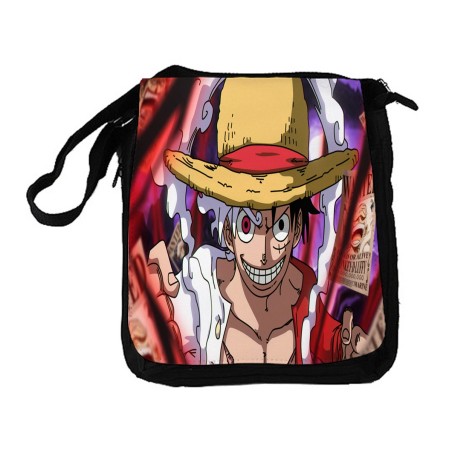 BANDOLERA REPORTERO MEDIANA BOLSO luffy nika recompensa one piece mugiwara rey pirata bolsa mochila hombro