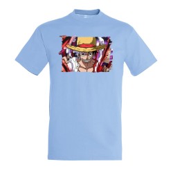 CAMISETA AZUL CIELO luffy...