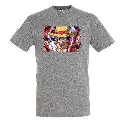 CAMISETA GRIS MEZCLA luffy...